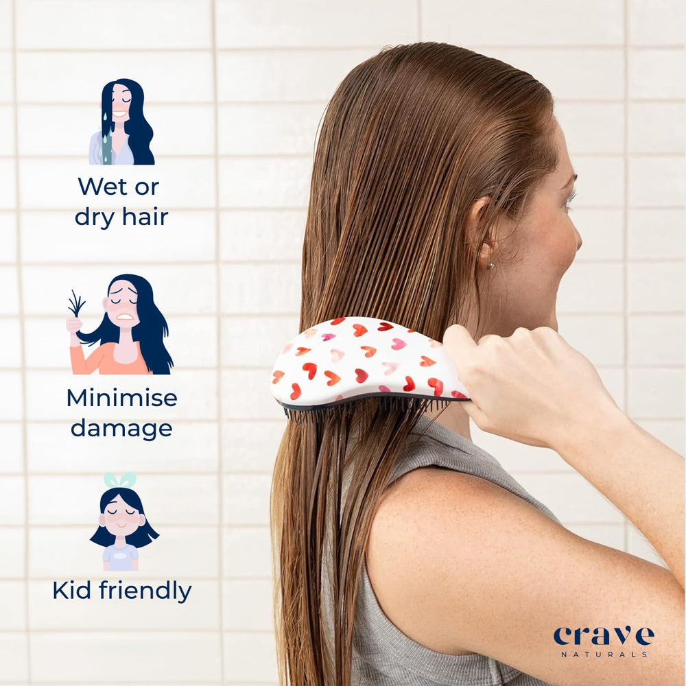 Crave Naturals Glide Thru, uso diario en cabello húmedo o seco para un cepillado suave.