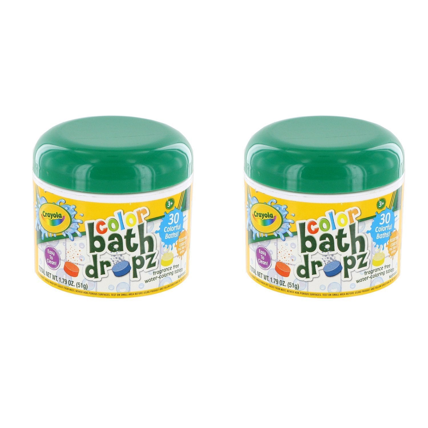 Crayola tabletas de baño colorantes: colorean el agua del baño sin fragancia.