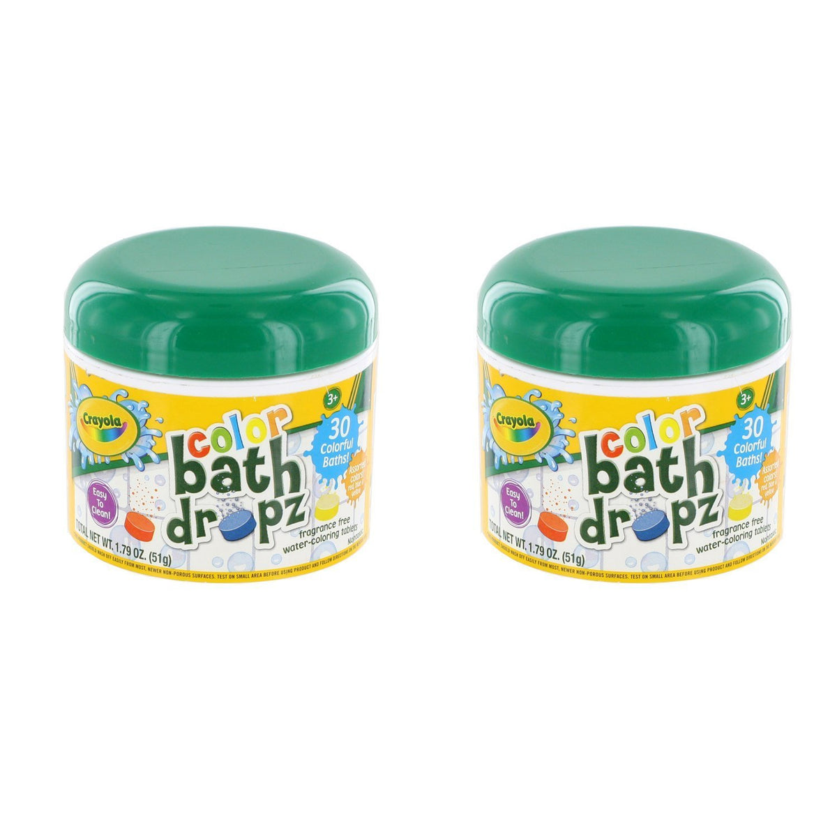Crayola tabletas de baño colorantes: colorean el agua del baño sin fragancia.