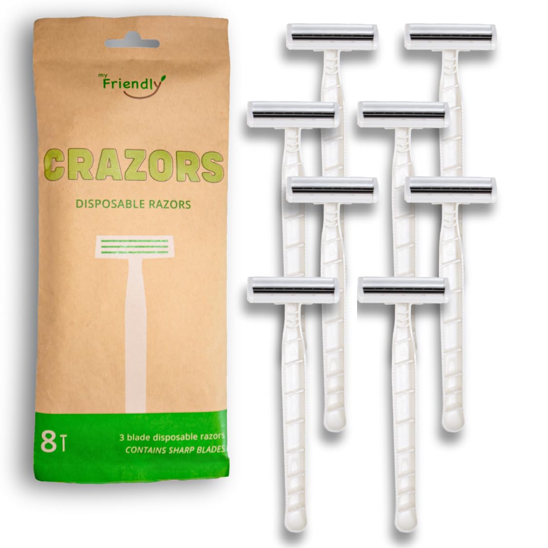 Crazors 3 lamas, afeitado suave en la frente para hombres y mujeres.