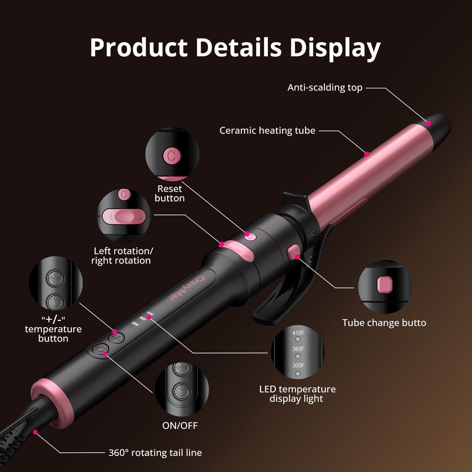 CrazyMar 5 en 1 apagado automático de 60 minutos para seguridad.