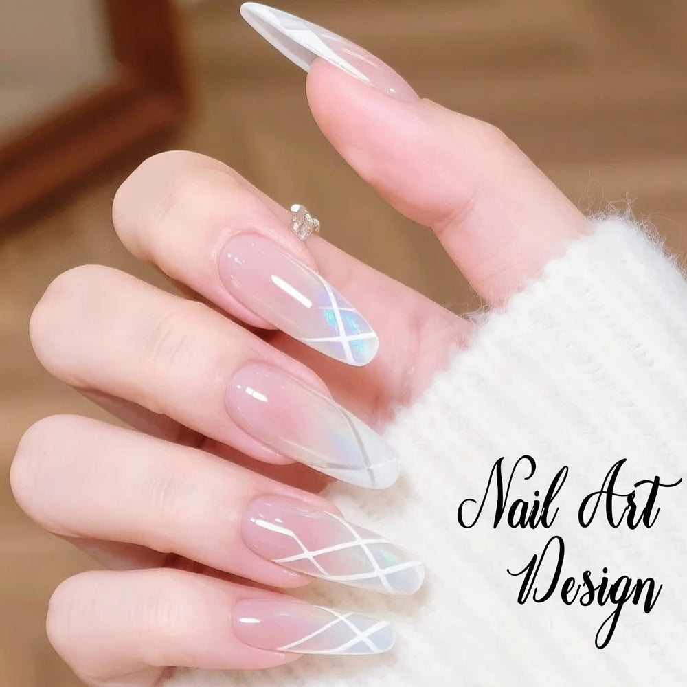 Acabado brillante tras curado con gel blanco Creaglam.
