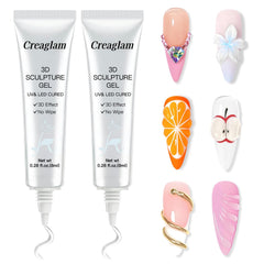 Creaglam kit arte uñas 3D: diseño con gel.