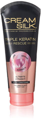 Cream Silk Triple Keratina Rescue bálsamo liso para cabello liso y fácil de peinar