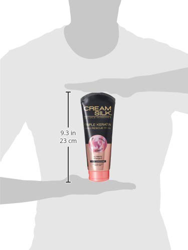 Cream Silk Triple Keratina Rescue bálsamo mejora el rendimiento del cabello y facilita el peinado