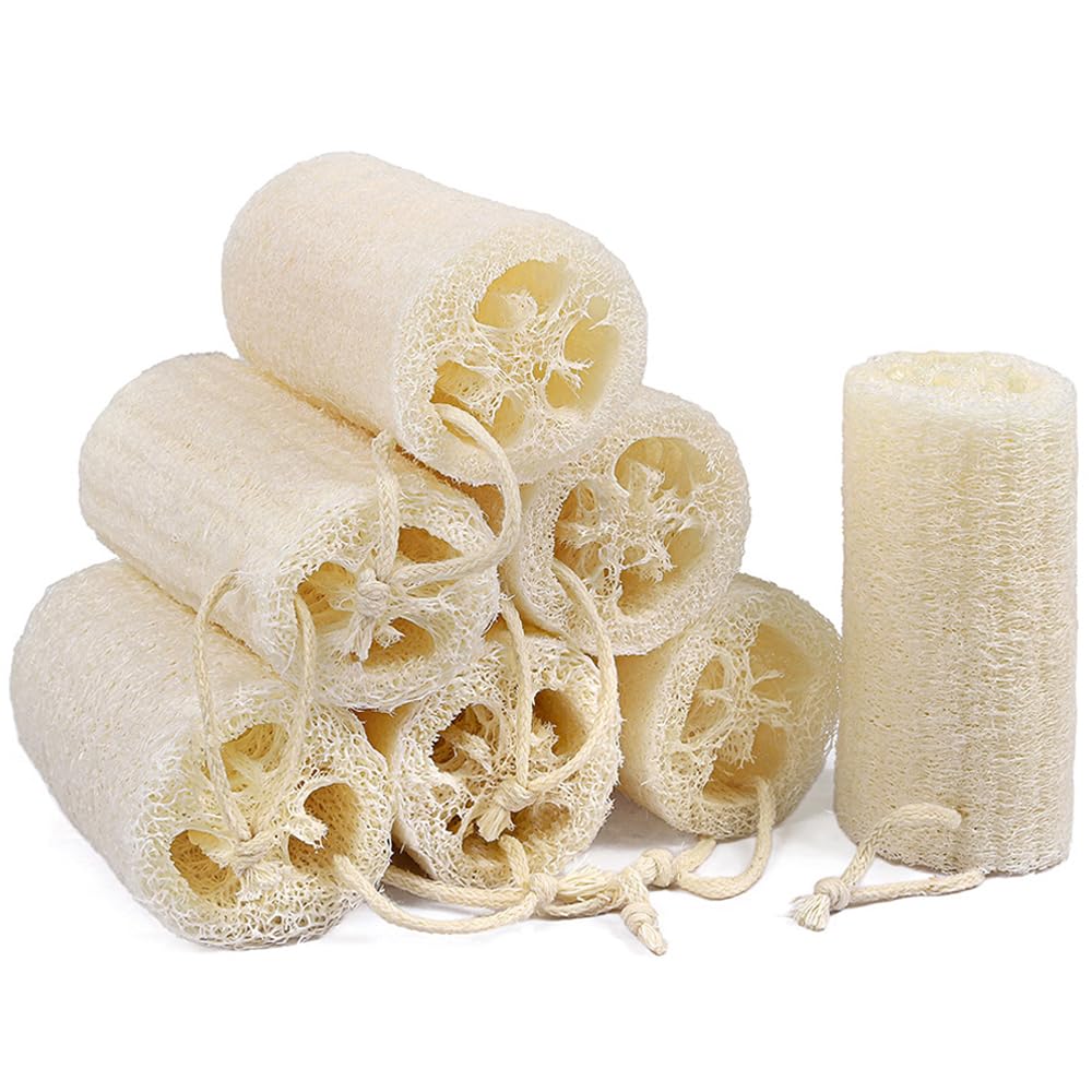 Createjoya lufa conjunto 7 unidades para exfoliación suave en la ducha