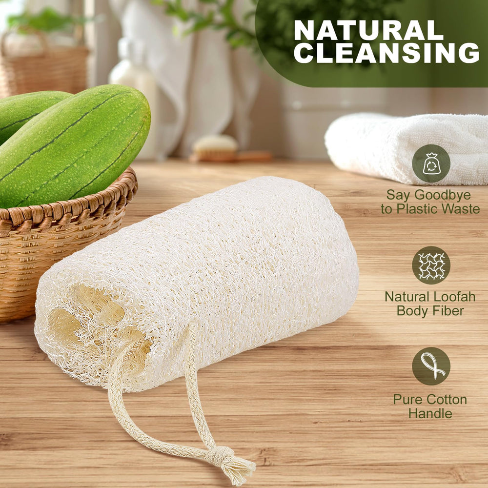 Createjoya lufa natural tacto suave para limpieza diaria sin irritación