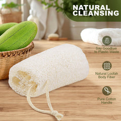 Createjoya lufa natural, textura suave y duradera para piel sensible.