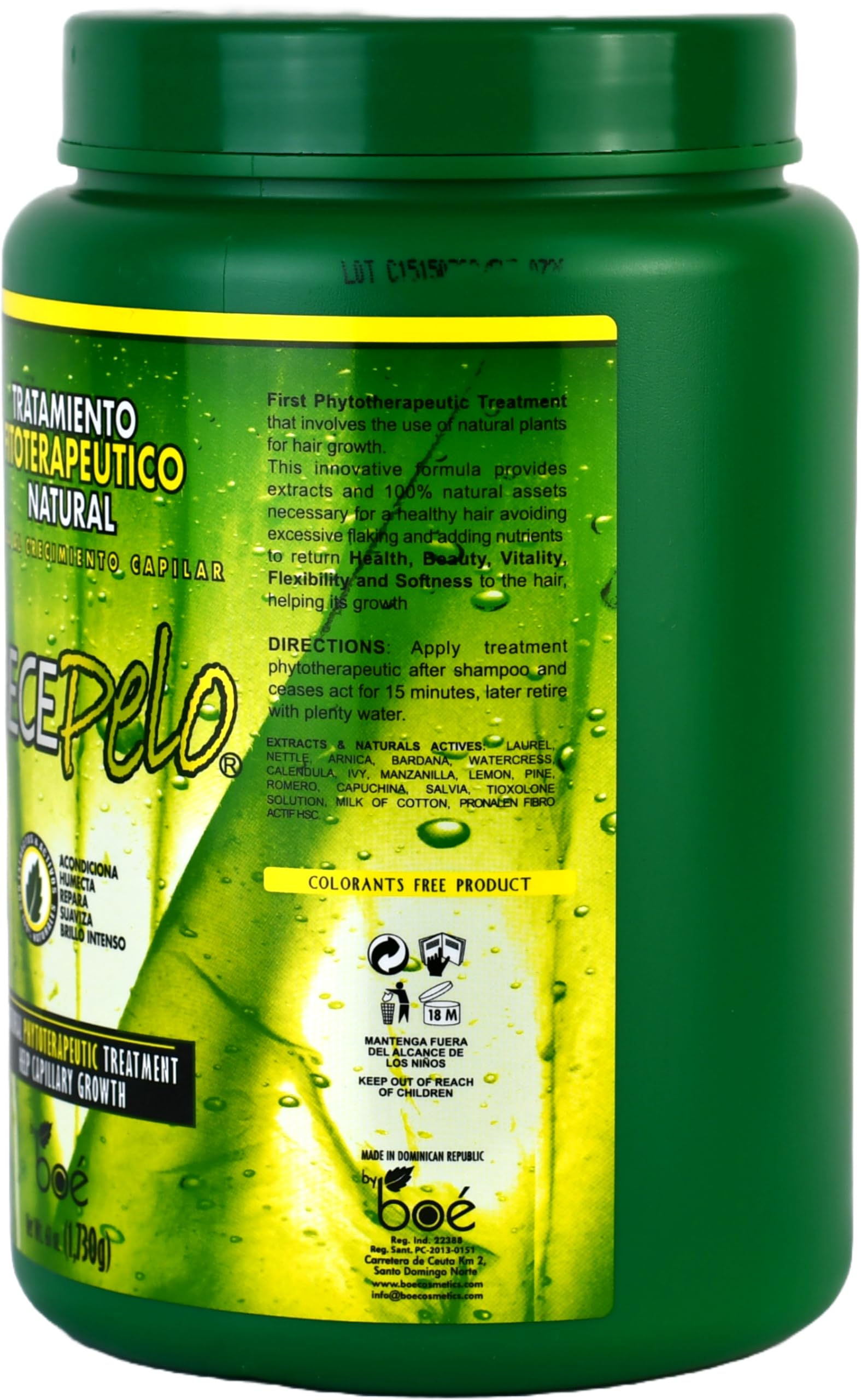 Crece Pelo mascarilla brillo sedoso para cabello liso o rizado.