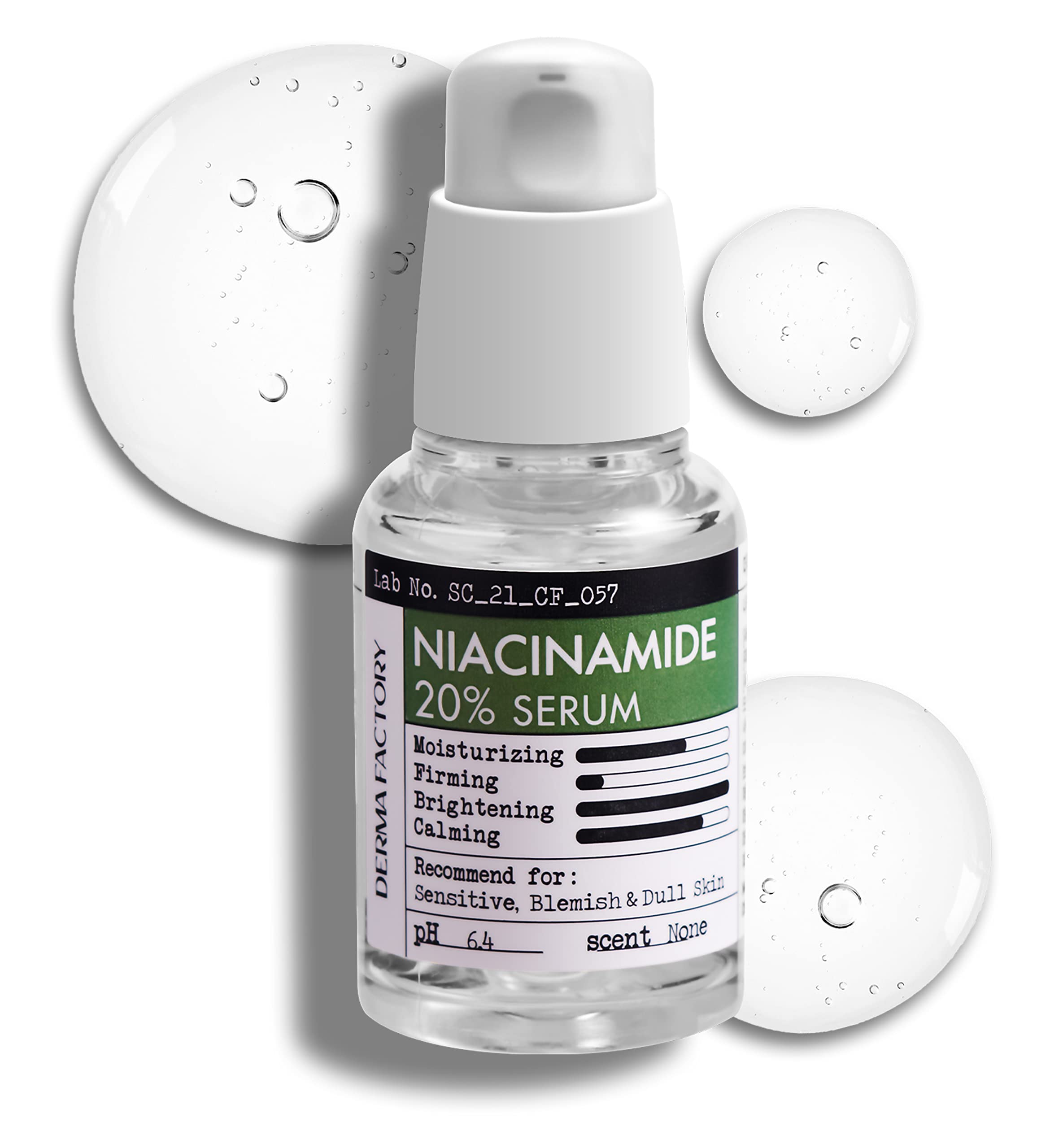 Suero CrediThink Niacinamida 20% con agua de rosas damascena; mejora apariencia de poros
