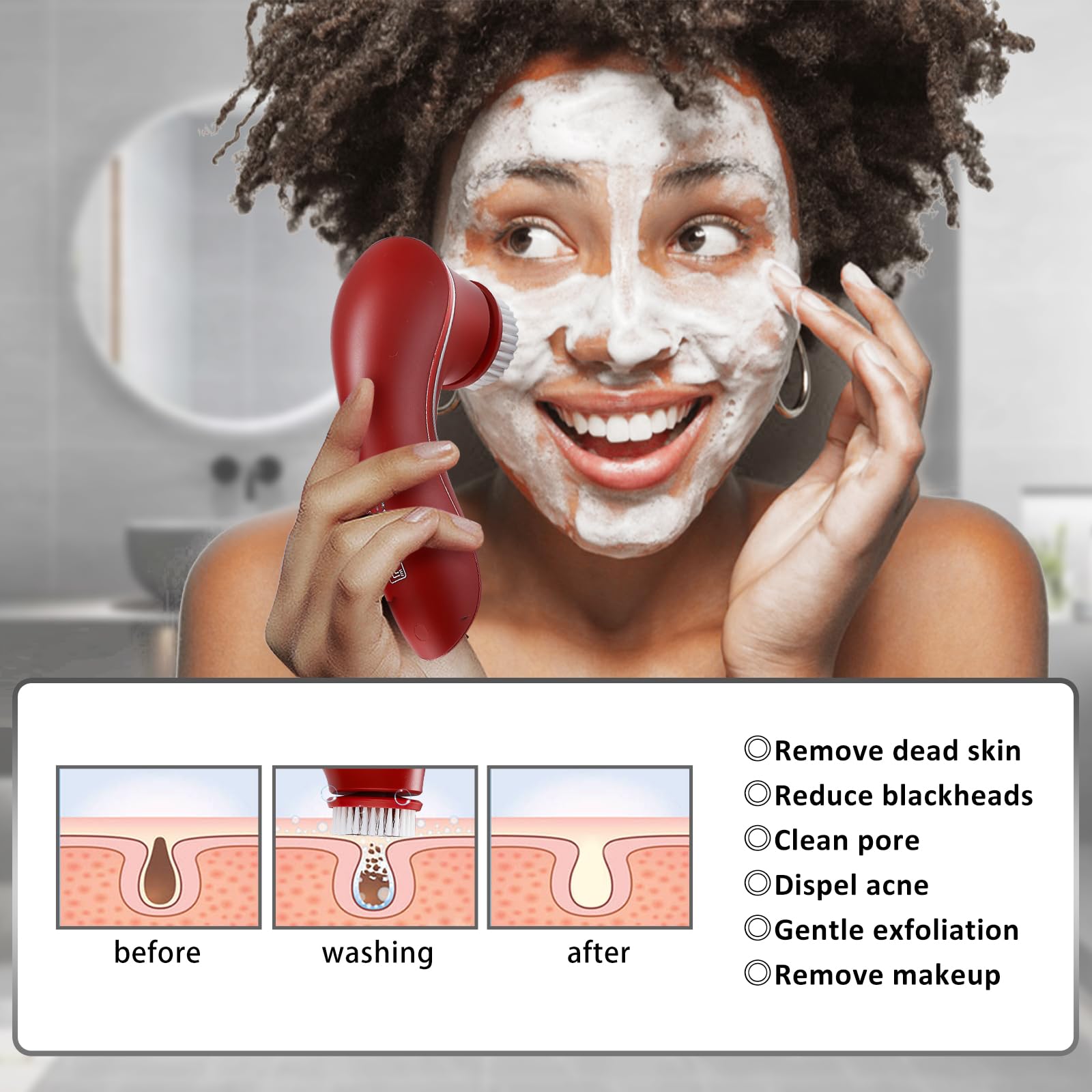 Crehora Cepillo Facial Rotación para pulido diario suave.