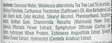 Textura cremosa Tea Tree Therapy se absorbe sin grasa