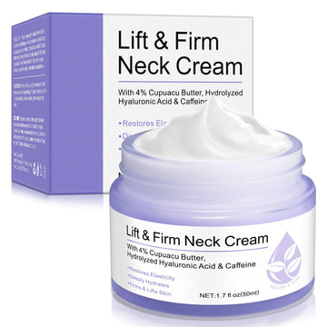 Crema cuello reafirmante y elevadora en bote, ofrece hidratación profunda para piel delicada.