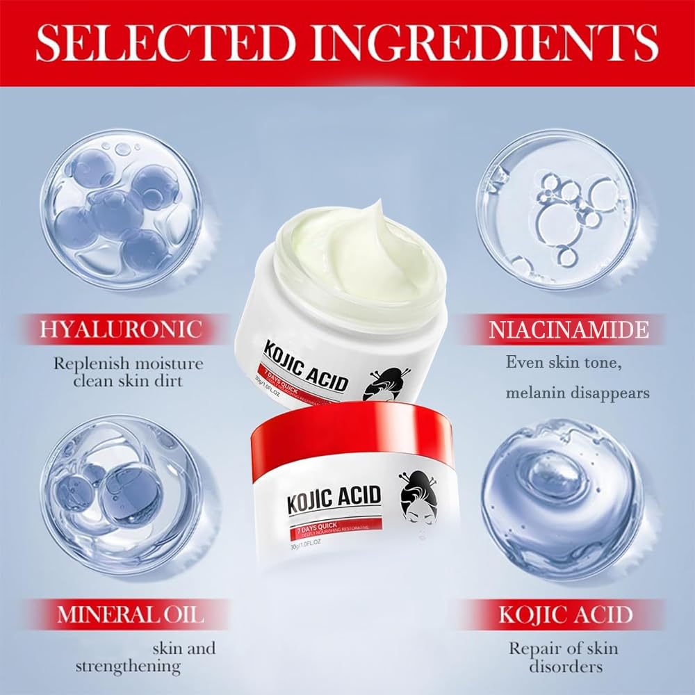 Kojico crema con gel de textura ligera para hidratación rápida.