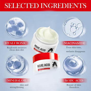 Kojico crema con gel de textura ligera para hidratación rápida.