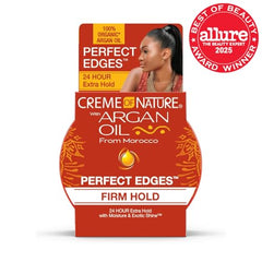Creme of Nature Bordes Perfectos con aceite de argán para brillo suave y natural.