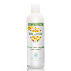 Creme of Nature acondicionador mango y manteca de karité en botella, hidratación suave para cabellos secos.