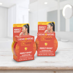 Creme of Nature Perfect Edges con aceite de argán nutre progresivamente el cabello