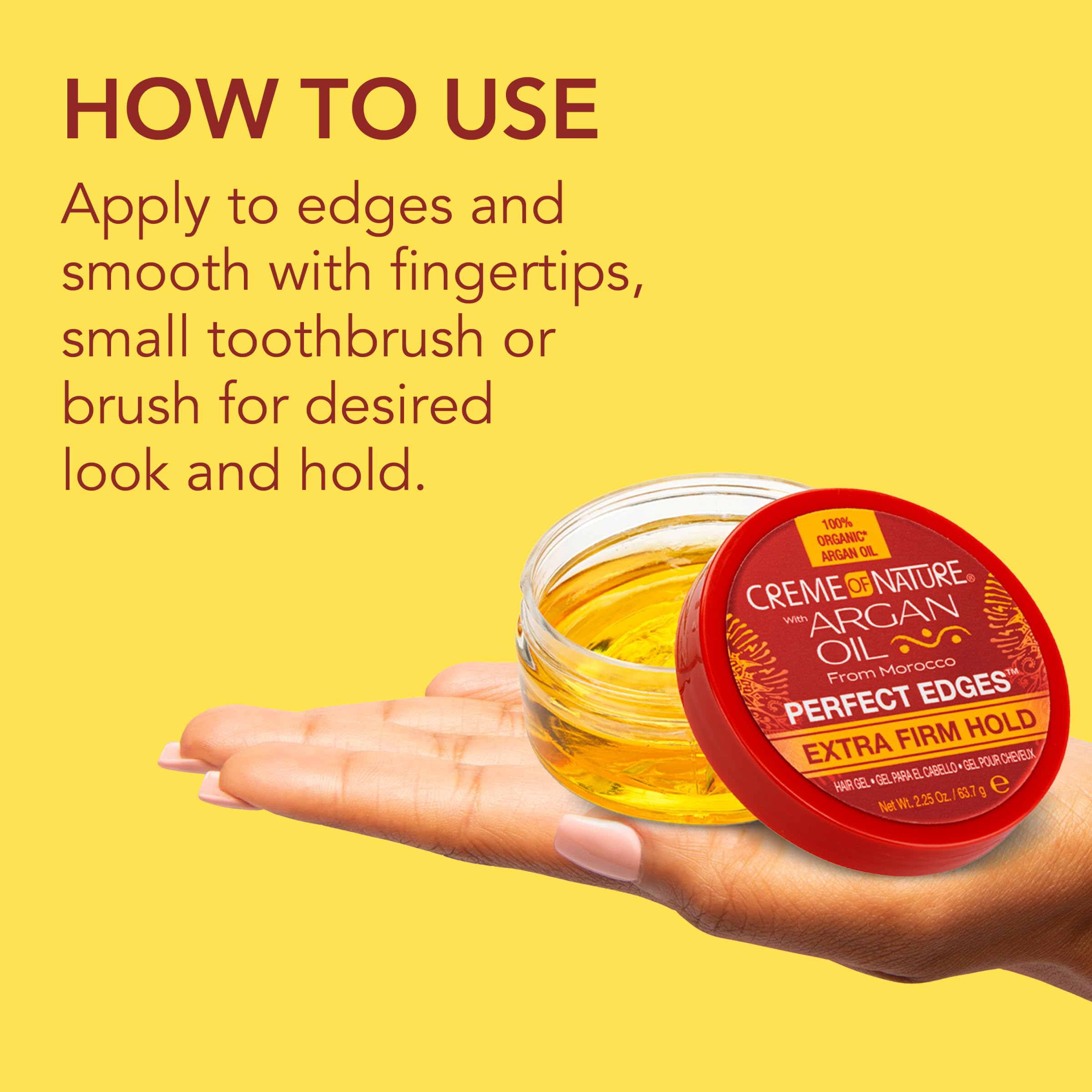 Creme of Nature Perfect Edges Gel, aceite de argán marroquí para nutrición y brillo