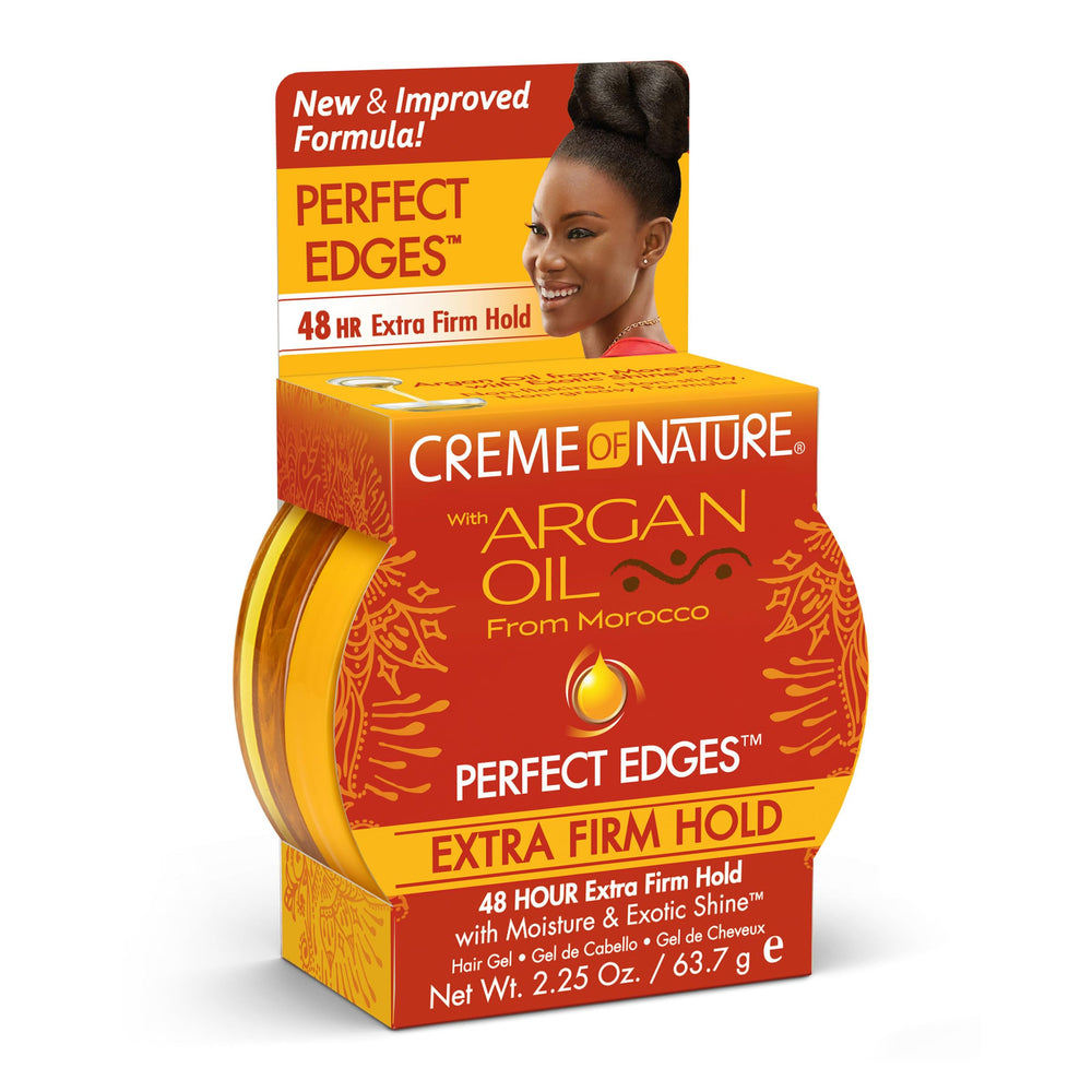 Creme of Nature Perfect Edges Gel, cabello natural relajado con borde suave y definido
