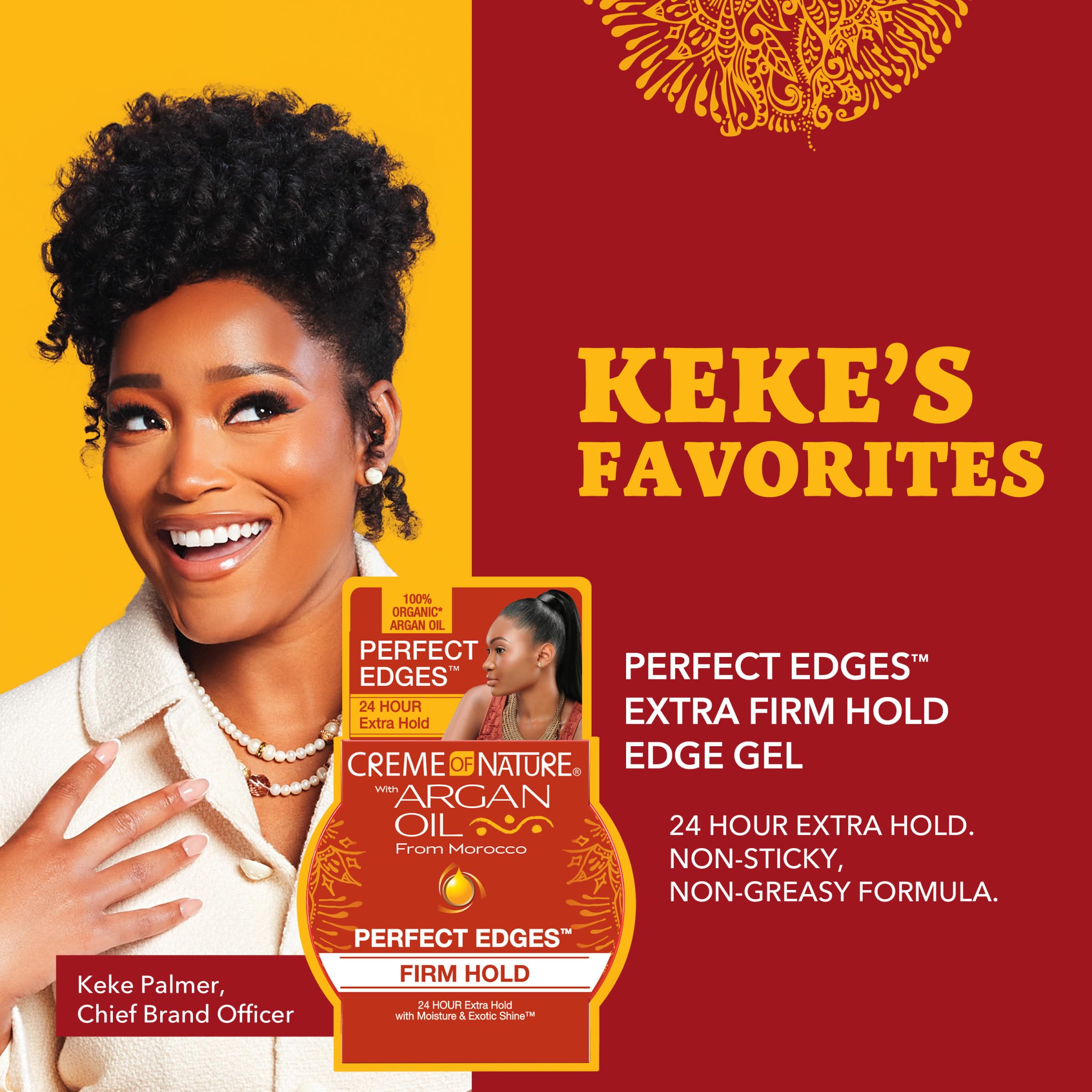 Creme of Nature Perfect Edges Gel, definición de bordes para peinados pulidos
