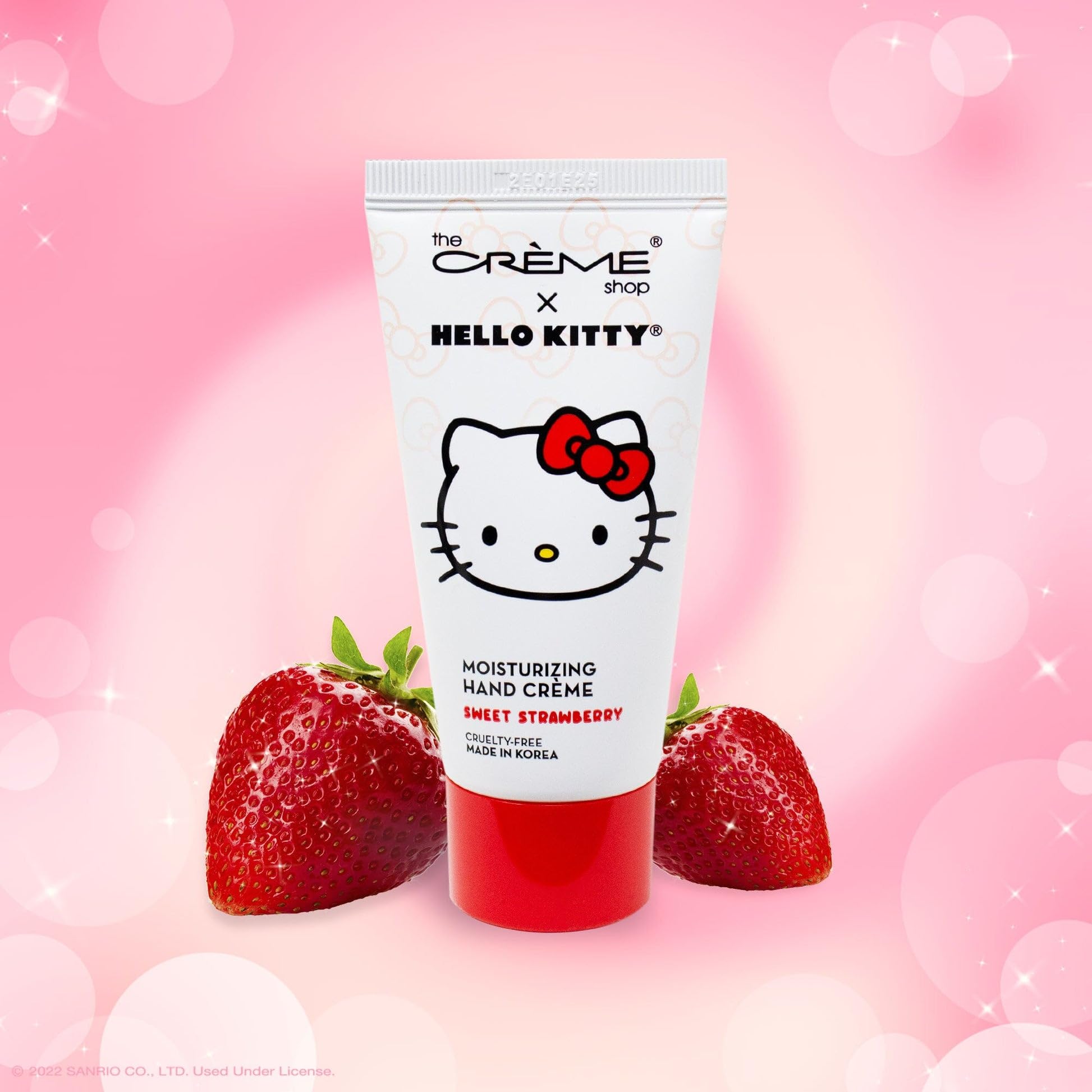 Crema de manos portátil The Crème Shop x Hello Kitty; hidratación rápida