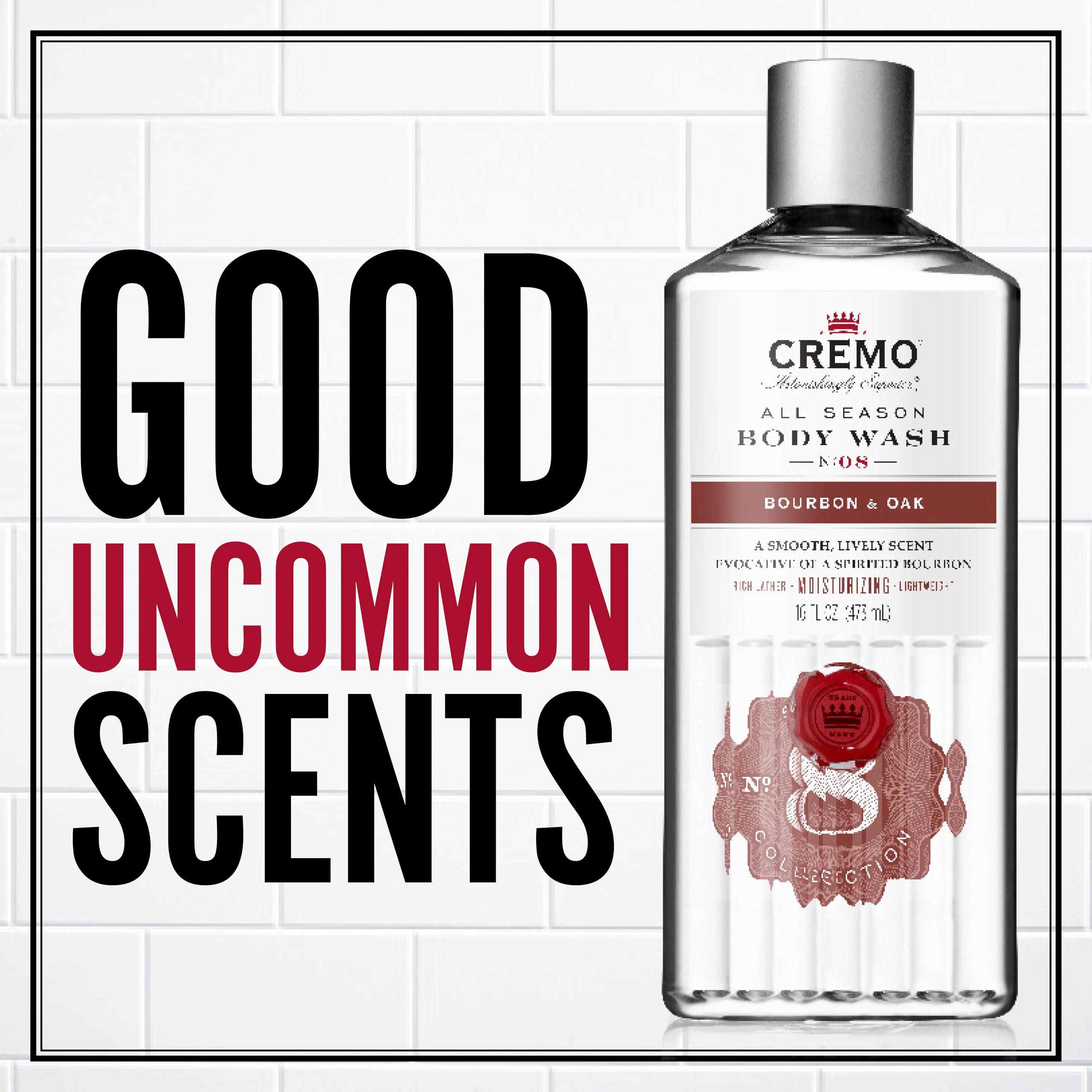 Cremo All Season Bourbon Oak: espuma cremosa para una limpieza suave y agradable.