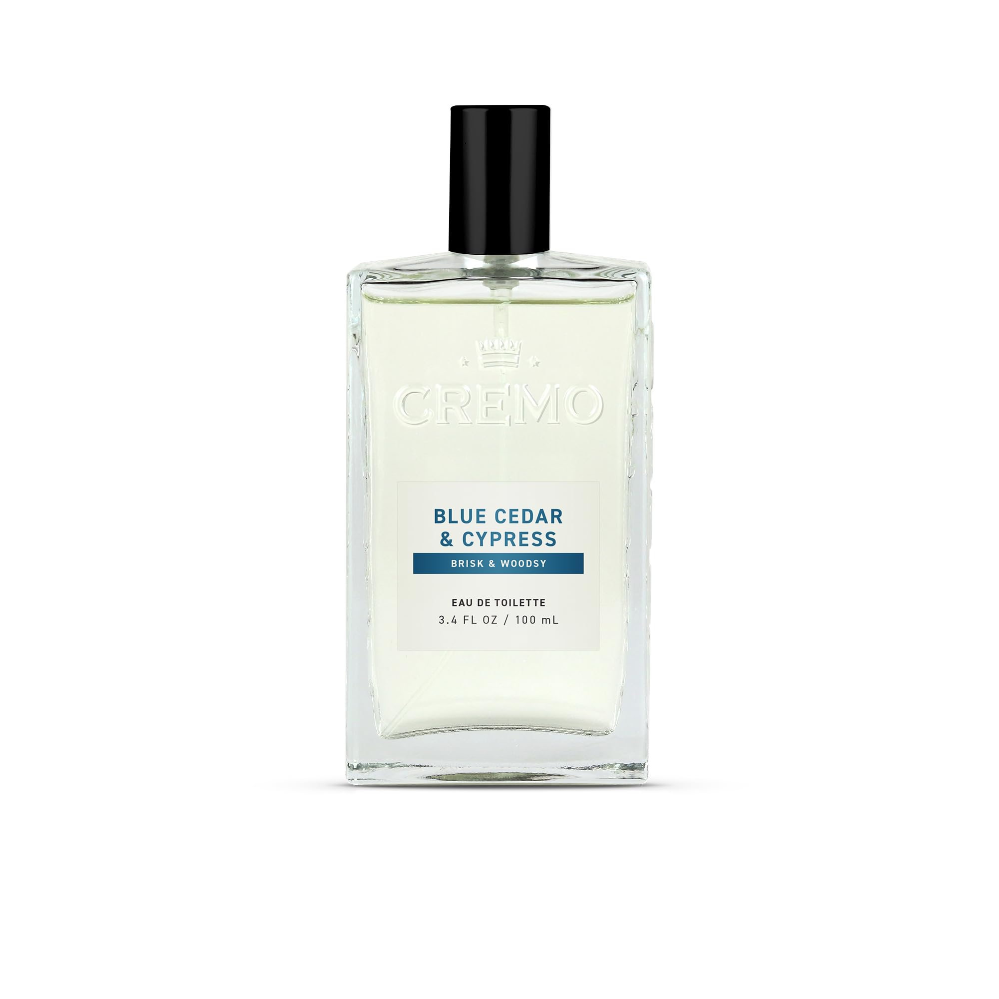 Cremo colonia para hombres, botella de cedro azul y ciprés para diario.