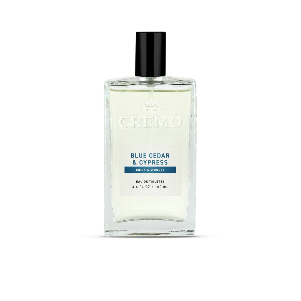 Cremo colonia para hombres, botella de cedro azul y ciprés para diario.