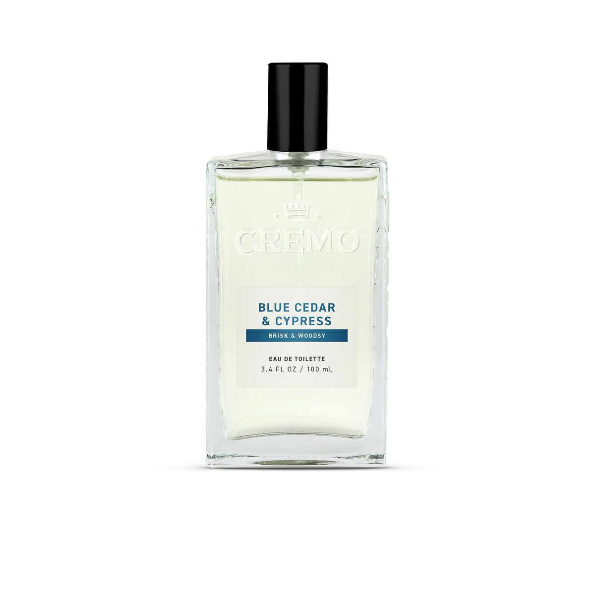 Cremo colonia para hombres, botella de cedro azul y ciprés para diario.