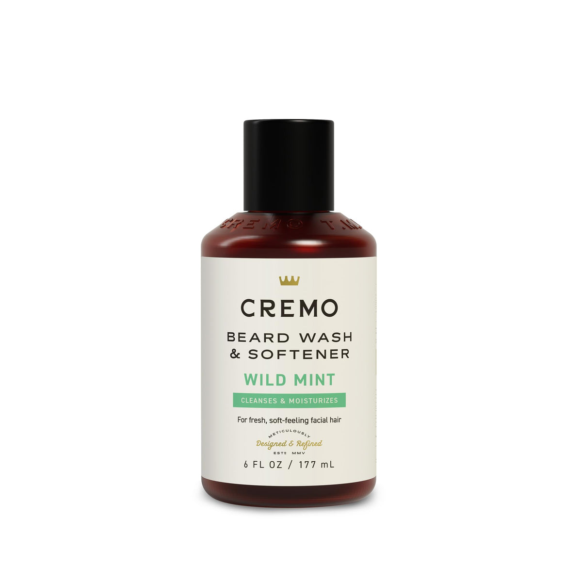 Cremo suave para barba menta salvaje, botella-vertido facilita la aplicación rápida