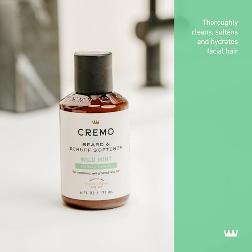 Cremo suave para barba menta salvaje, espuma suave acondiciona