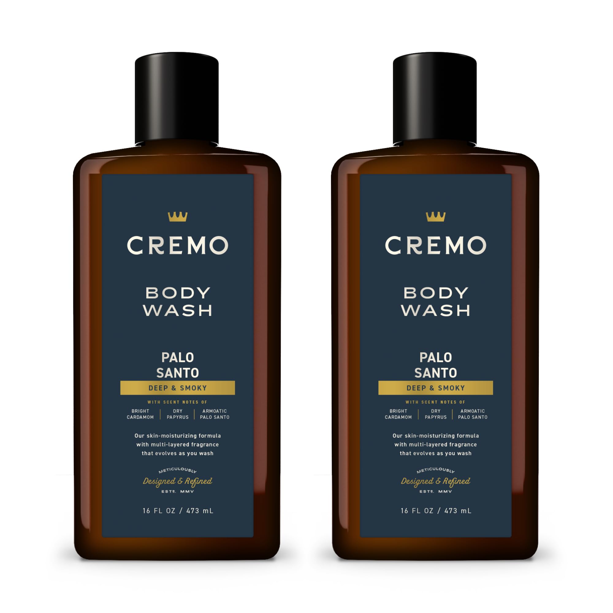 Cremo Palo Santo: la botella destaca para una experiencia de ducha sofisticada.