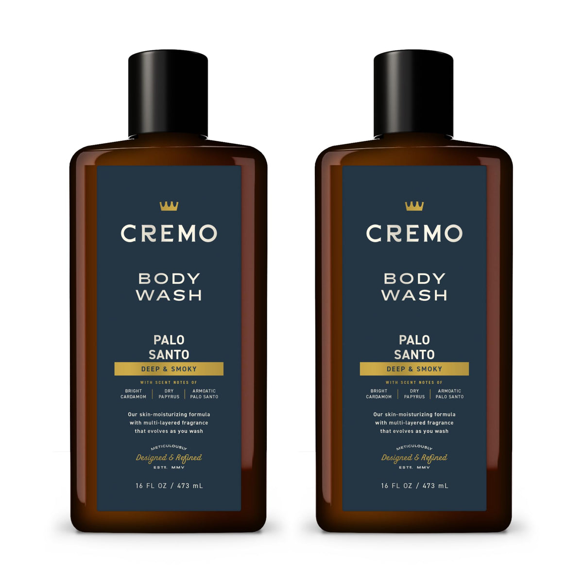 Cremo Palo Santo: la botella destaca para una experiencia de ducha sofisticada.