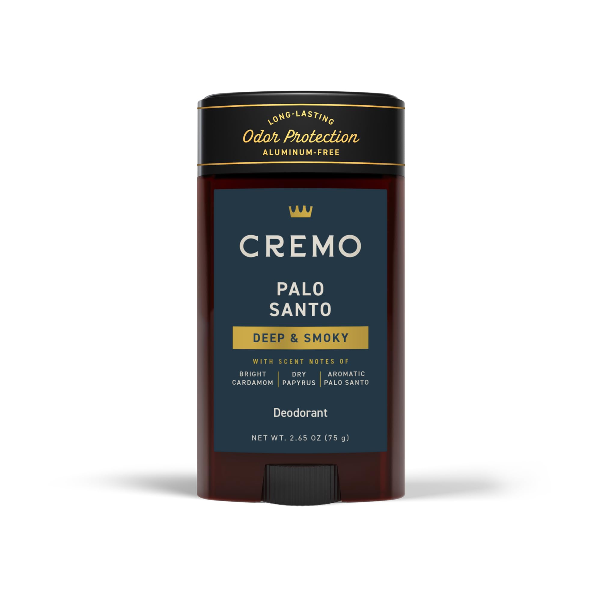 Cremo Palo Santo desodorante para hombre en lata, empaque compacto y práctico.