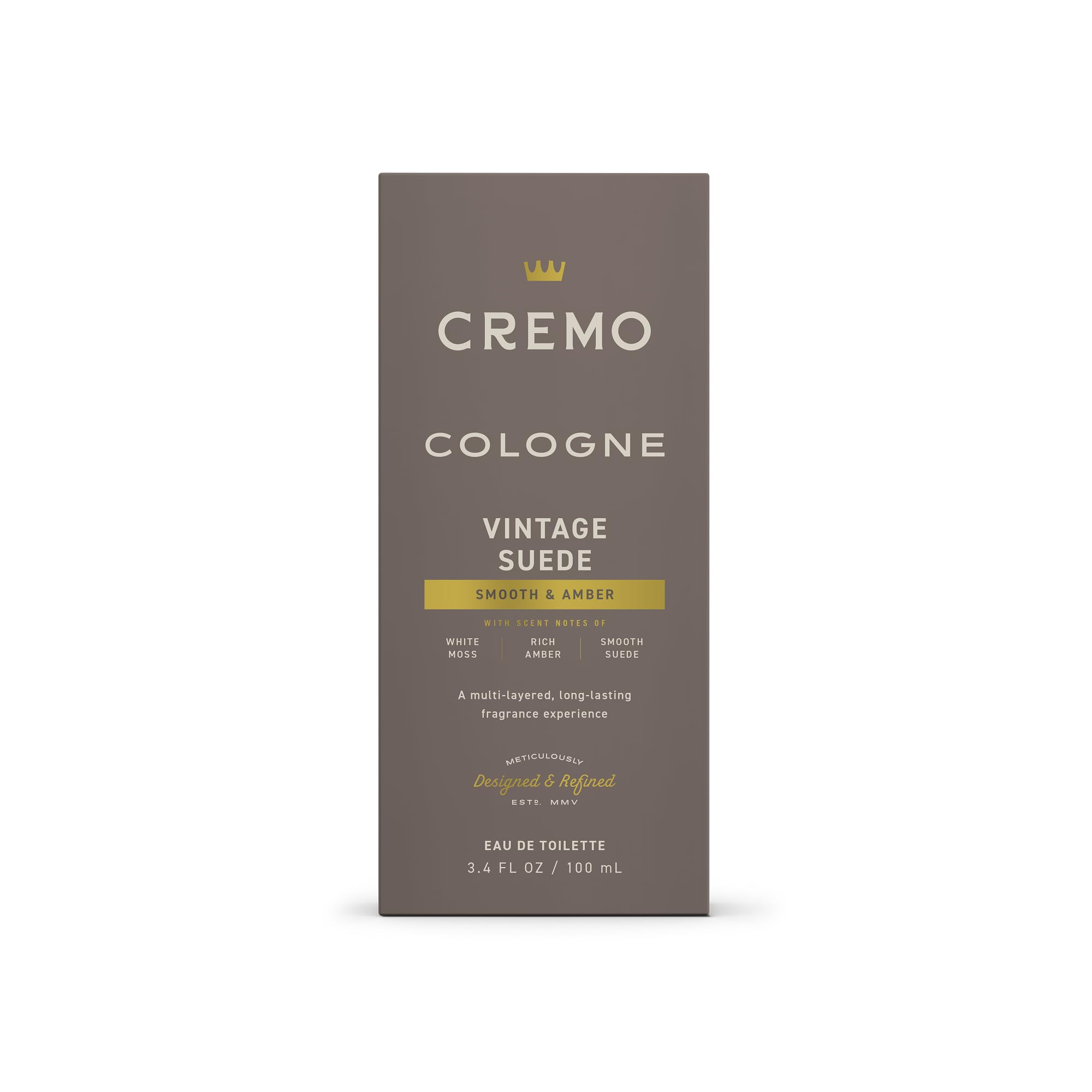 Cremo Vintage Suede textura fragancia: notas cálidas para ambientes nocturnos