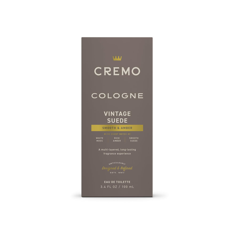 Cremo Vintage Suede textura fragancia: notas cálidas para ambientes nocturnos