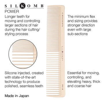 Cricket Silkomb Pro-30, patrón dual de dientes para cortes versátiles.