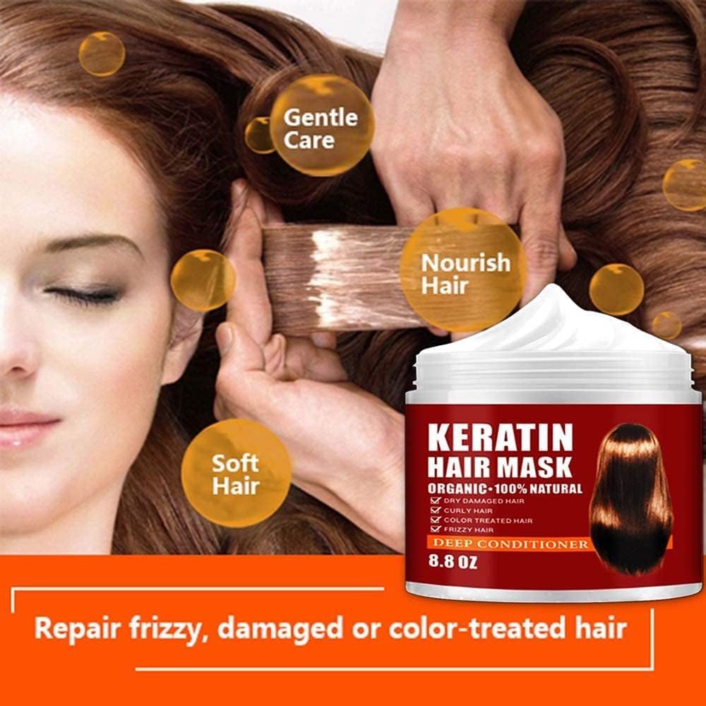 CRISTALBOX Mascarilla keratina, muestra resultados antes y después