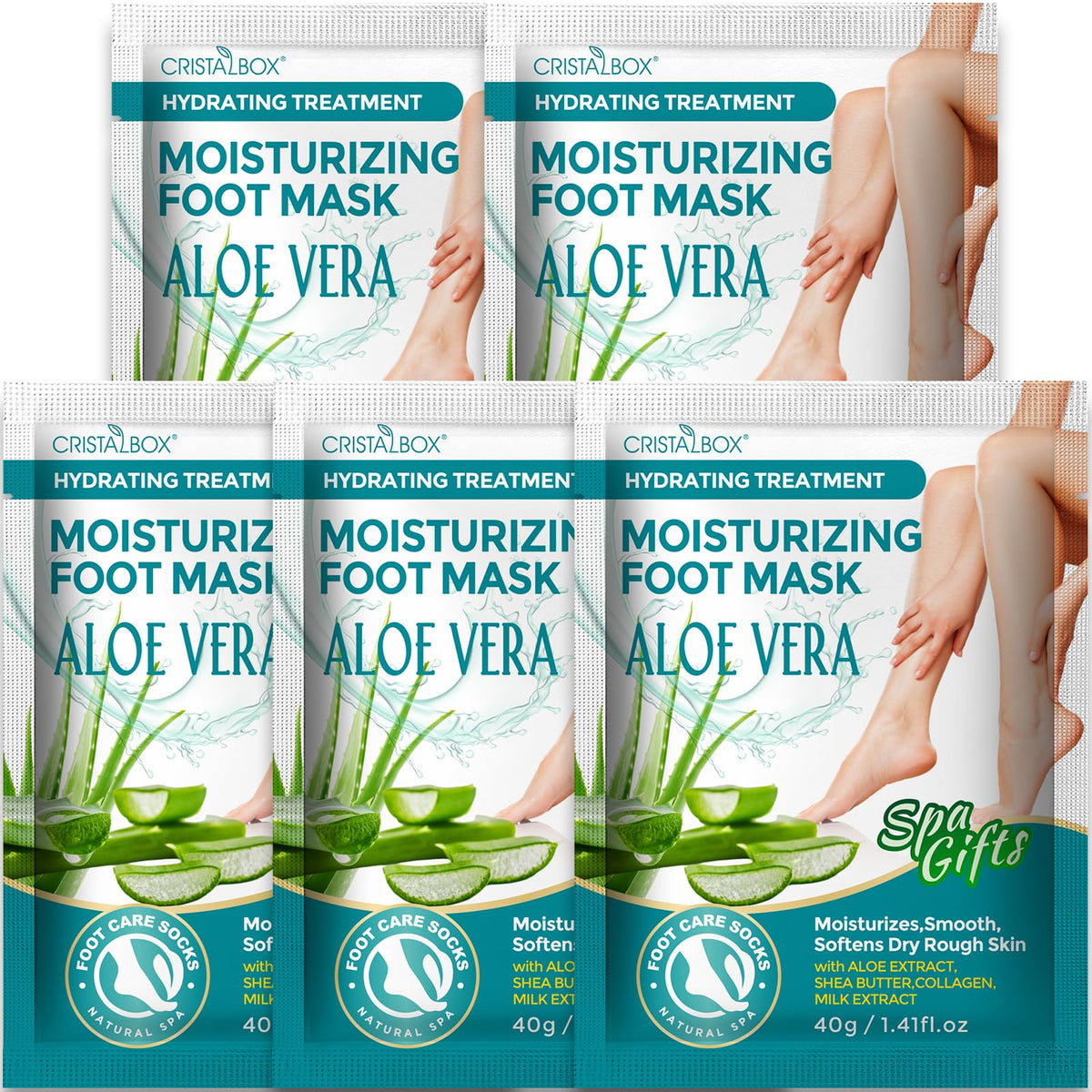 CRISTALBOX mascarilla-pies-hidratante para pies suaves y renovados