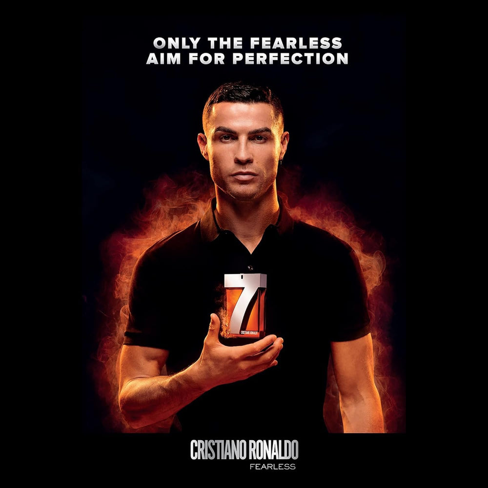 CRISTIANO RONALDO Fearless diseño de la botella y color distintivo.