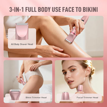 Crolanli Bikini Trimmer con carga USB-C para uso inalámbrico y rápido.