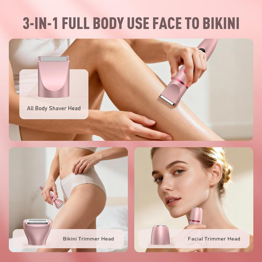 Crolanli Bikini Trimmer con carga USB-C para uso inalámbrico y rápido.