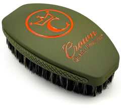 Cepillo Crown Quality Olive Medium Curva 360 Ola Caesar 2.0, vista frontal para definición de ondas