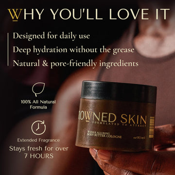 Crowned Skin King: aplicación diaria para una piel nutrida y con aroma agradable.