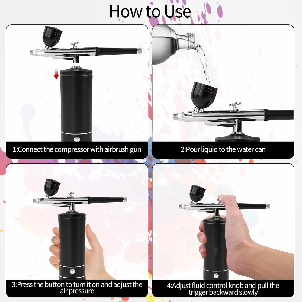 Crpen Airbrush Kit usage art des ongles et maquillage précis