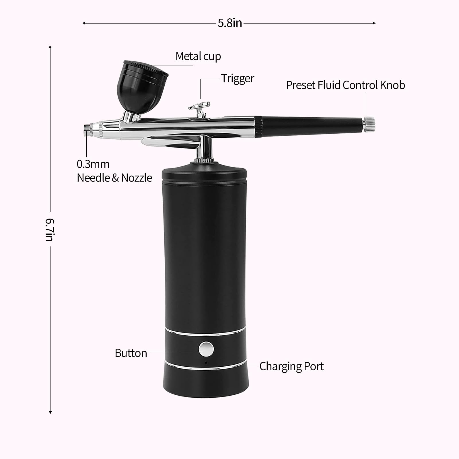 Crpen Airbrush Kit batterie longue durée et charge pratique