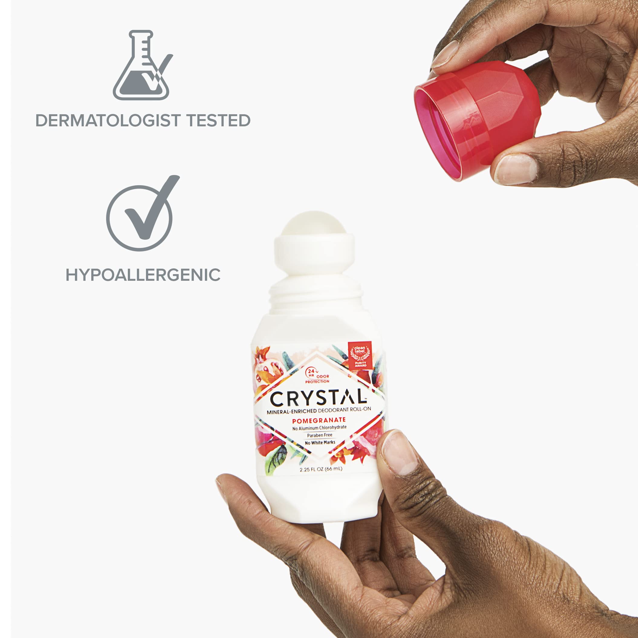 Crystal Essence Aplicación seca, se siente ligero y rápido.