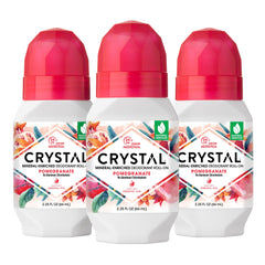 Crystal Essence Desodorante Mineral Rodillo muestra aplicación rápida y uso diario.