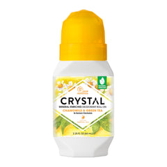 Crystal Essence desodorante mineral roll-on camomila y té verde para uso diario